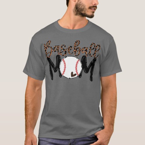 Baseball Mom Leopard Baseball Mom 3 T_Shirt
