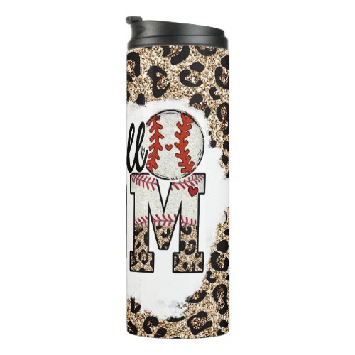 Baseball Mom Leopard Print Tumbler Sports Mama