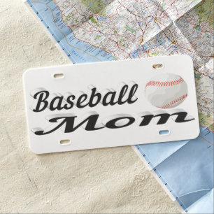 Baseball Mom License Plate