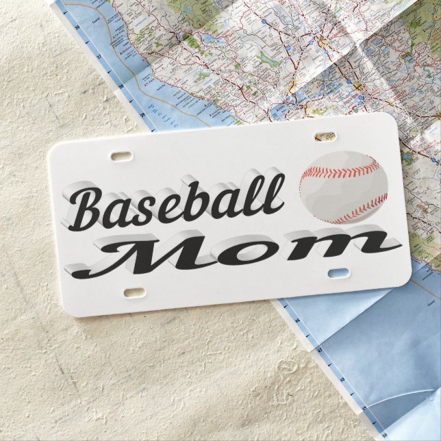Baseball Mom License Plate (In Situ)