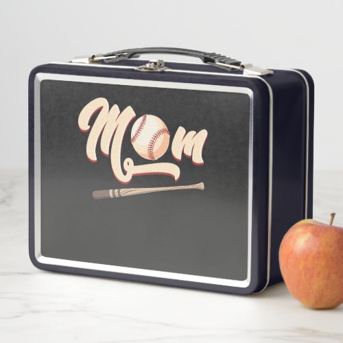 Baseball Mom Metal Lunch Box
