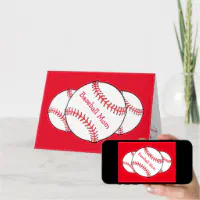 Happy Mother's Day Baseball Mom Card | Zazzle