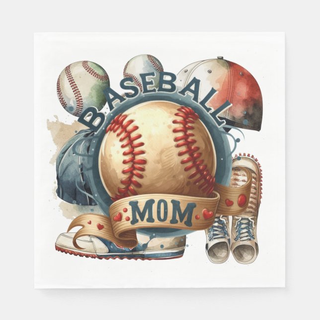 Baseball Mom  Napkins (Front)