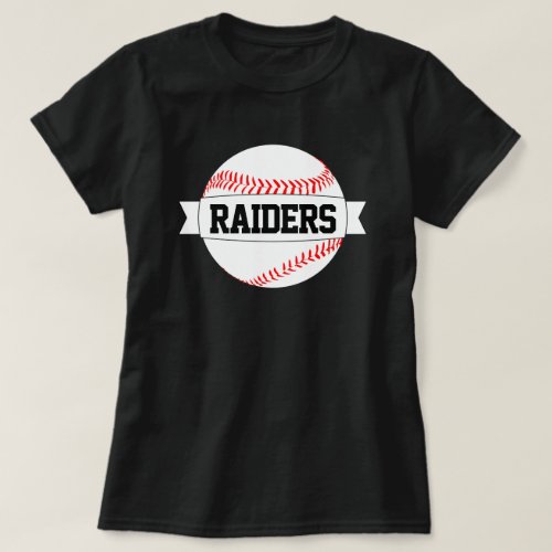 Baseball Mom or Fan Custom Team and Player Name T_Shirt