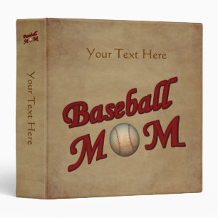 Baseball Mom Personalized 3 Ring Binder