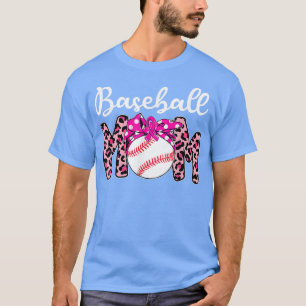 Baseball Mom Pink Ribbon Breast Cancer Awareness F T-Shirt