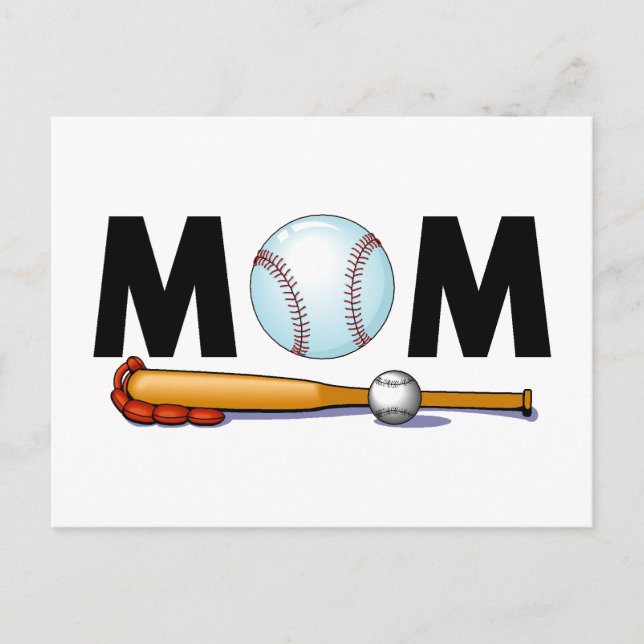 Baseball Mom Postcard (Front)