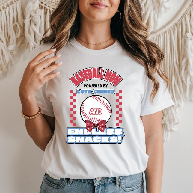 Baseball Mom Powered by Love and Cheers T-Shirt (Creator Uploaded)