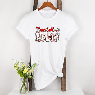 Baseball Mom Red Heart Tri-Blend Shirt