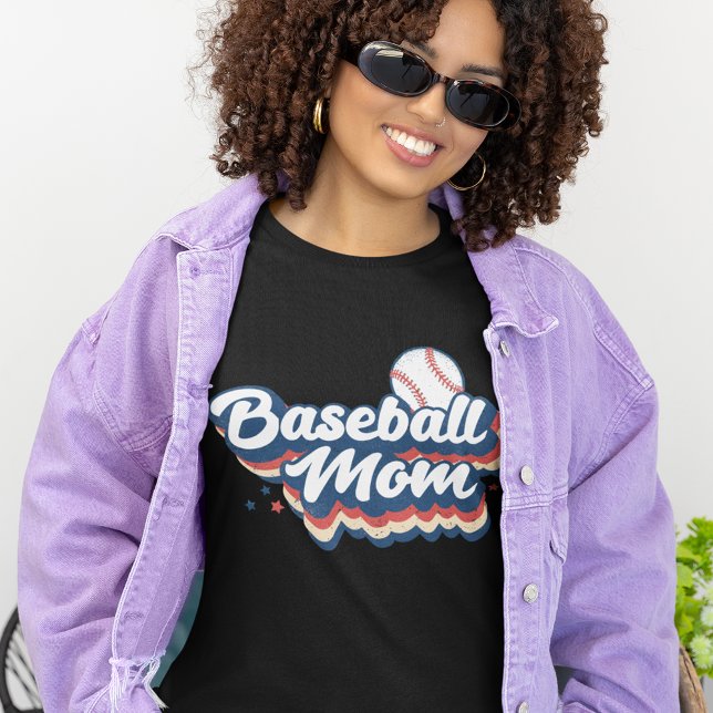 Baseball Mom Retro Style T-Shirt (Creator Uploaded)