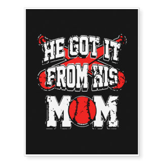 Baseball Mom Shirt Temporary Tattoos