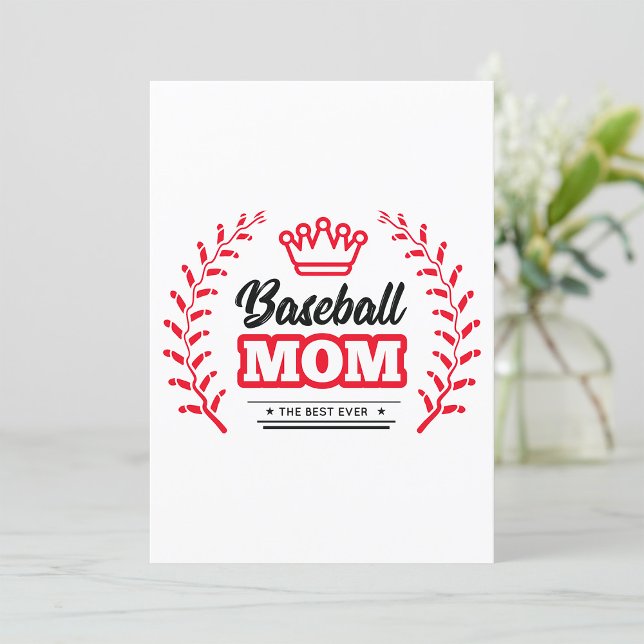 Baseball Mom Shirt The Best Ever Crown  Invitation (Creator Uploaded)