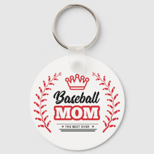 Baseball Mom Shirt The Best Ever Crown  Keychain