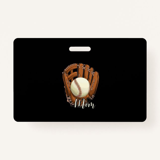 Baseball Mom Softball Mama Mother's Day Badge (Front)