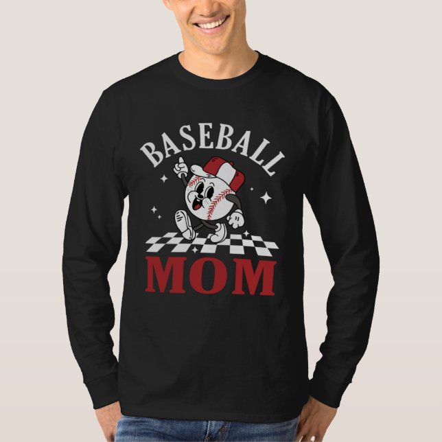 Baseball Mom Sport Happy Mother Day  Mama T-Shirt (Front)