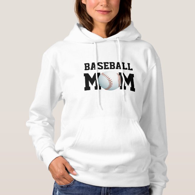 Baseball Mom Sports Baller Hoodie (Front)