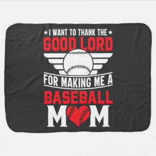 Baseball Mom Sports Parent Game Day Mother Baby Blanket