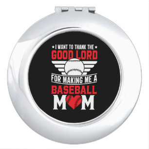 Baseball Mom Sports Parent Game Day Mother Compact Mirror