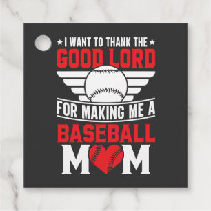  Baseball Mom Sports Parent Game Day Mother Favor Tags