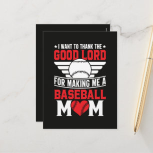 Baseball Mom Sports Parent Game Day Mother Holiday Postcard