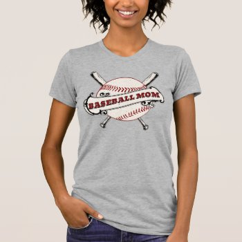 Baseball Mom T-shirt by HolidayBug at Zazzle