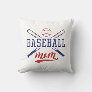 Baseball Mom Throw Pillow