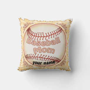 Baseball Mom Throw Pillow