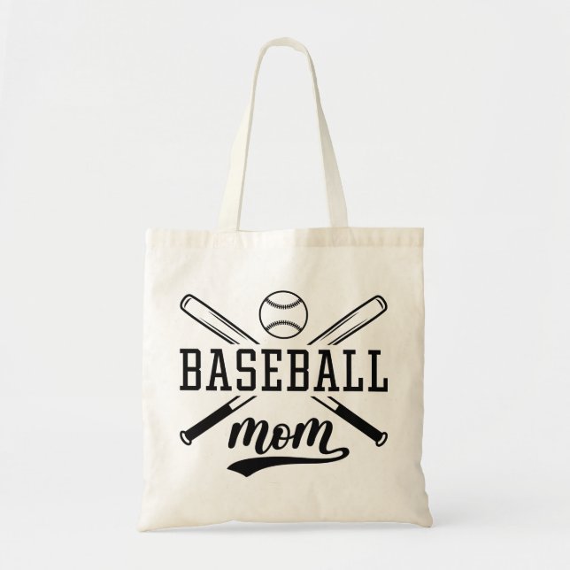 Baseball Mom Tote Bag (Front)