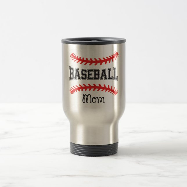 Baseball Mom Travel/Commuter Mug (Center)