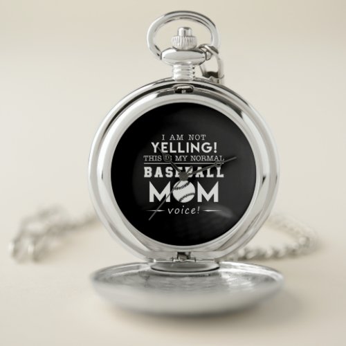 Baseball Mom Voice Shirt Pocket Watch