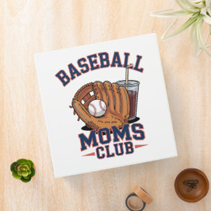 Baseball Moms Club Mother's Day 3 Ring Binder