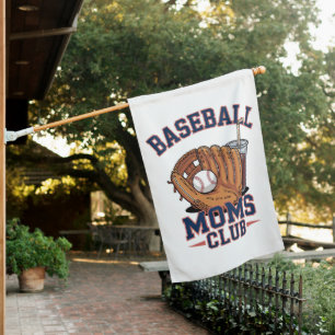 Baseball Moms Club Mother's Day House Flag