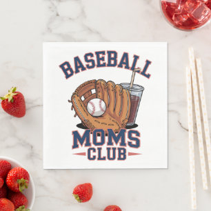 Baseball Moms Club Mother's Day Napkins