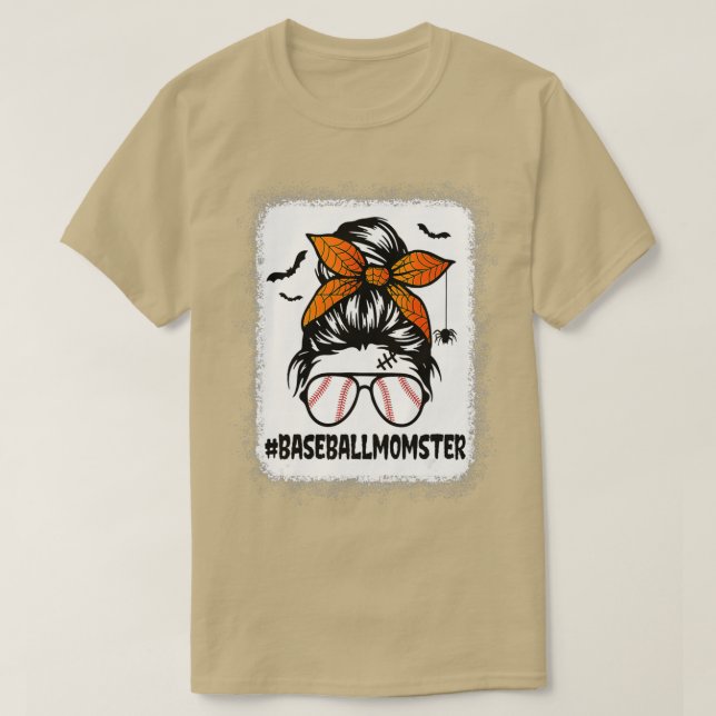 Baseball Momster  For Women Halloween Mom Messy Bu T-Shirt (Design Front)