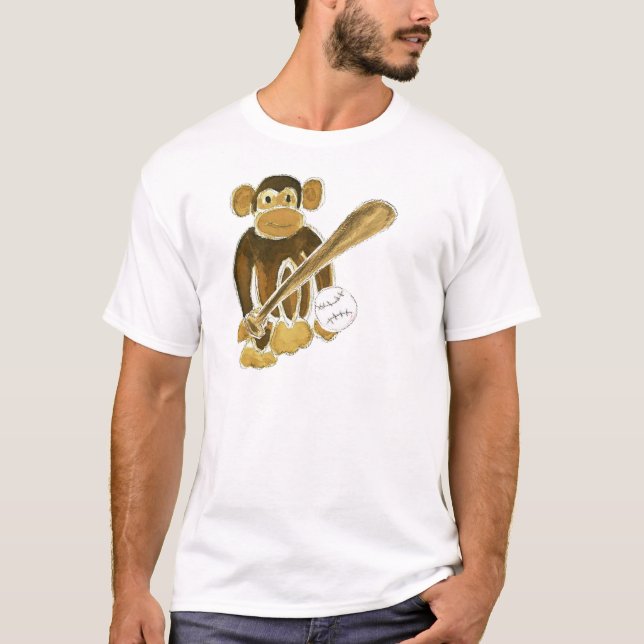 Baseball Monkey T-Shirt (Front)