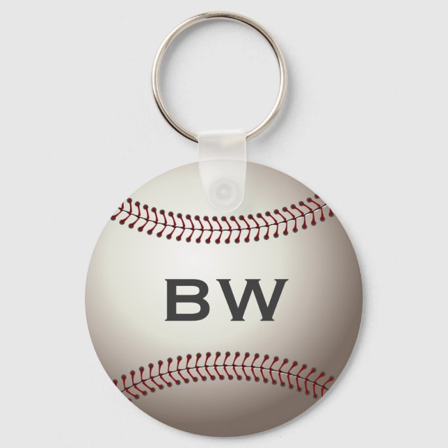 Baseball Monogram Keychain (Front)