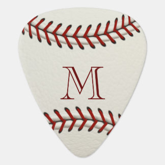 Baseball Monogram Template Guitar Pick