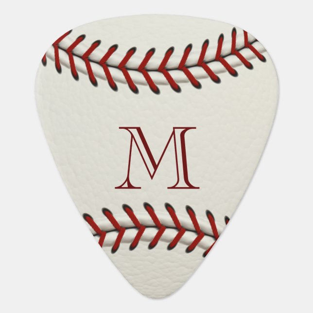 Baseball Monogram Template Guitar Pick (Front)