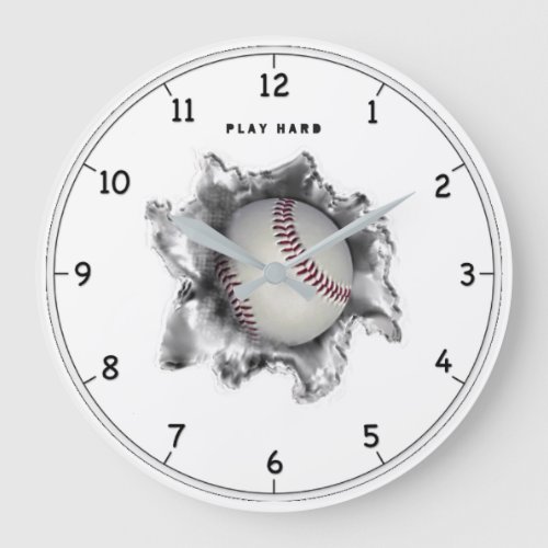 Baseball Motivation Large Clock