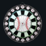 Baseball Multi-Target 20 Count Dartboard<br><div class="desc">A fun baseball themed dartboard. Features baseball central with dartboard sunrays. Also has 20 count ball perimeter for small added targets for more challenges. Perfect for traditional dart games,  new ones of your own,  or as a cool statement art piece. Enjoy!</div>