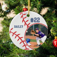 Baseball Name Jersey Number Photo Keepsake