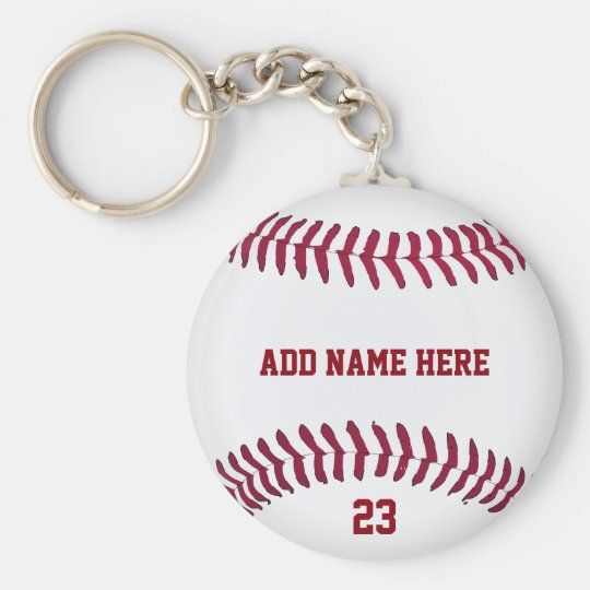 Baseball Name Number Customized Keychain