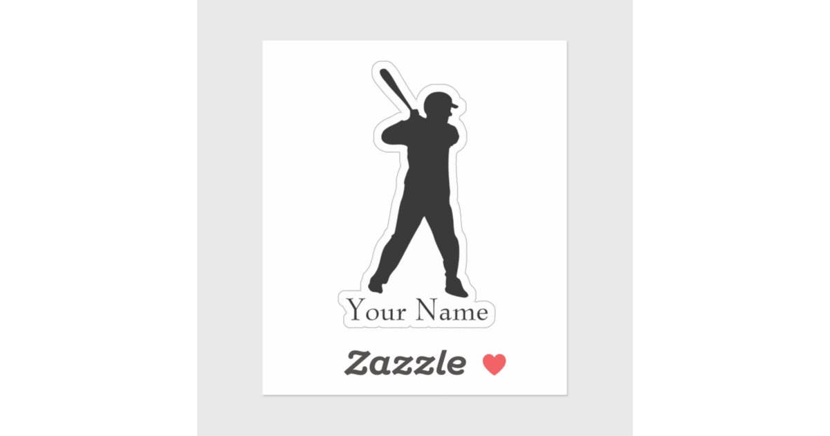 Baseball Name Sticker Zazzle