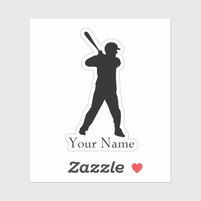 Baseball Name Sticker (Sheet)