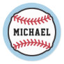 Baseball name tag sticker, custom color background