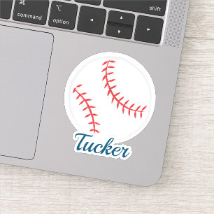 Baseball Name Watercolor Sticker