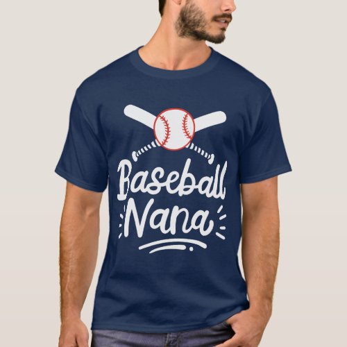 Baseball Nana Grandma Grandmother  family T_Shirt