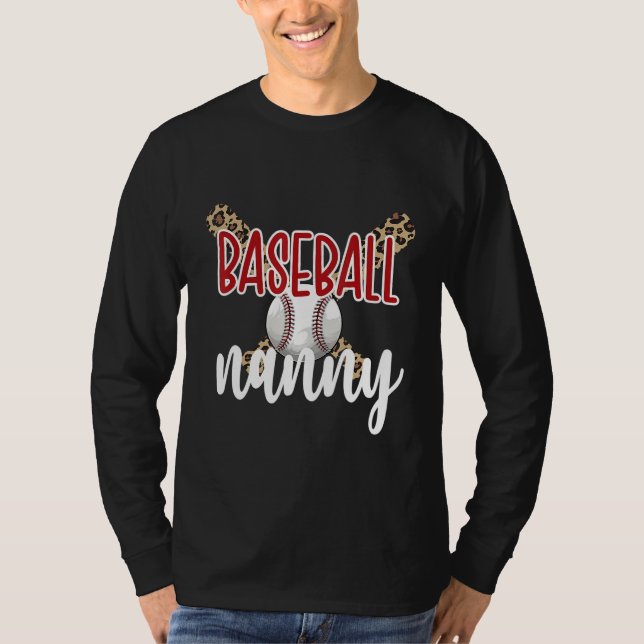 Baseball Nanny Grandma Baseball Player Nanny T-Shirt (Front)