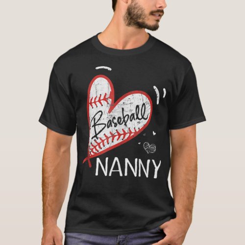 Baseball Nanny Life Baseball Grandma Softball Love T_Shirt