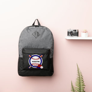 Baseball - Navy Blue and Red Port Authority® Backpack